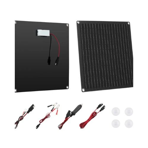 20W 12V Solar Panel Battery Charger Solar Battery Trickle Charger Maintainer Built- Con app Controller