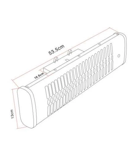 Alta Duración ESTUFA HALOGENA para colgar 1200w 3 intensidades