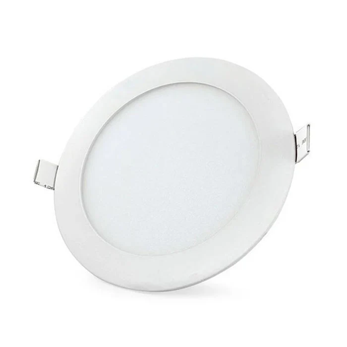Alta Duración LAMPARA BLANCA DE PANEL REDONDA INCRUSTAR 12W