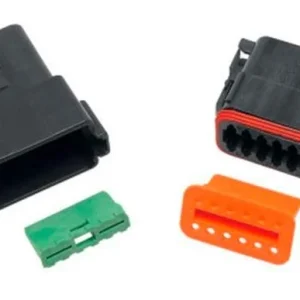 Alta Duración 12 Wire Female Connector Housing Carbón Harley-Davidson