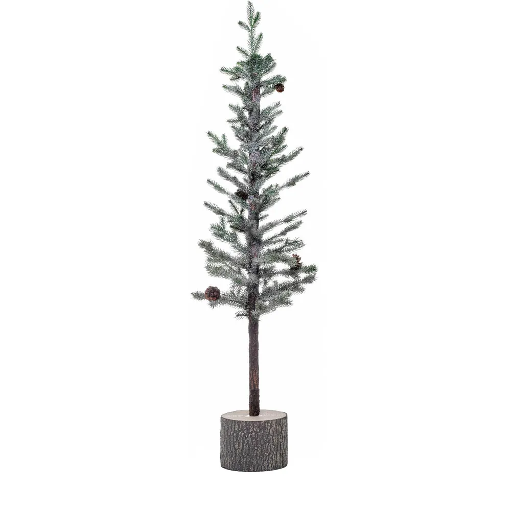 ARBOL DE NAVIDAD CON BASE DE MADERA 120CM