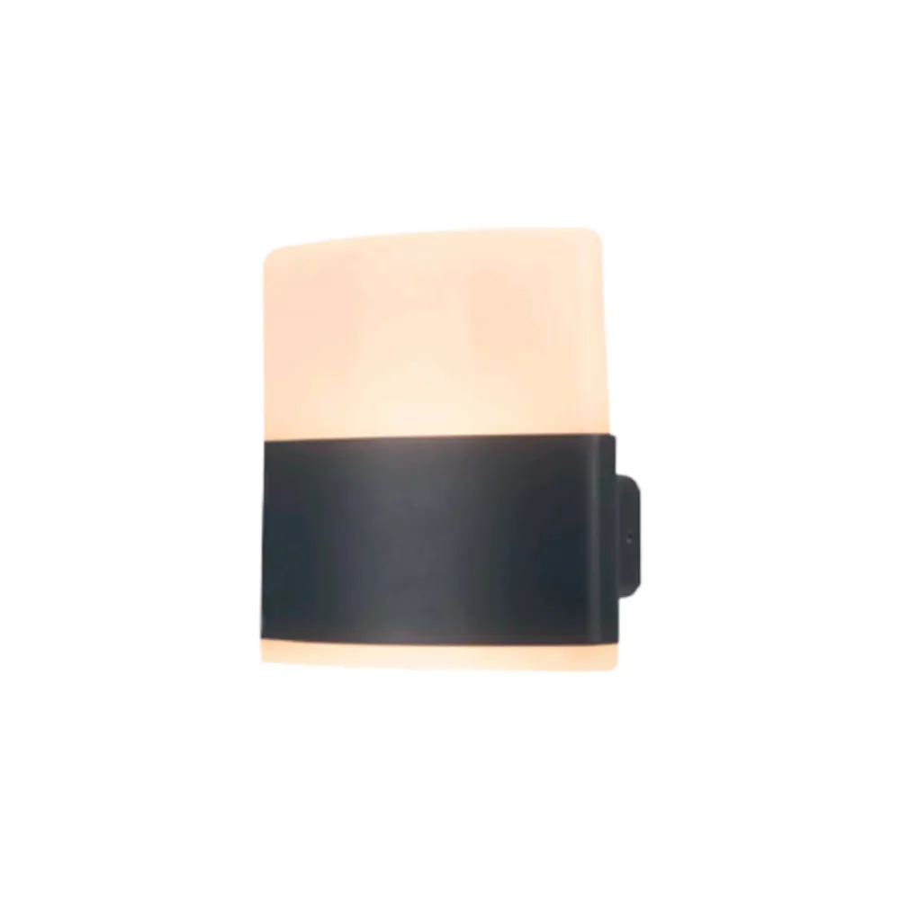 Arbotante led jan465 12w aluminio negro luz de dia