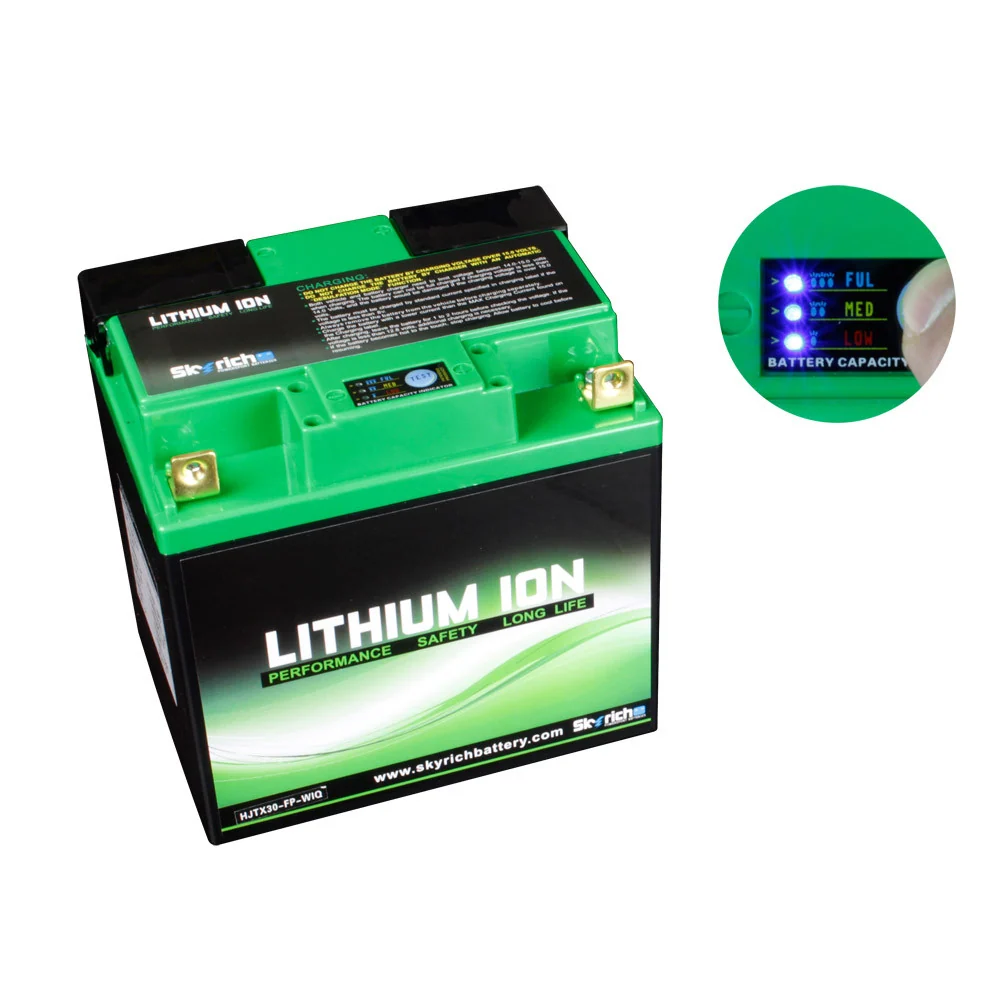 Baterí Competición Skyrich Lithium 12V - capacidad 30 /h - 450A | Recargables 1000 Veces |