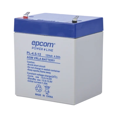 Baterí Epcom AGM//VRLA / 12VCD / 4.5 AMP. de Baja Autodescarga