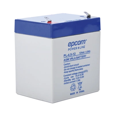 Baterí Epcom AGM//VRLA / 12VCD / 4.5 AMP. de Baja Autodescarga