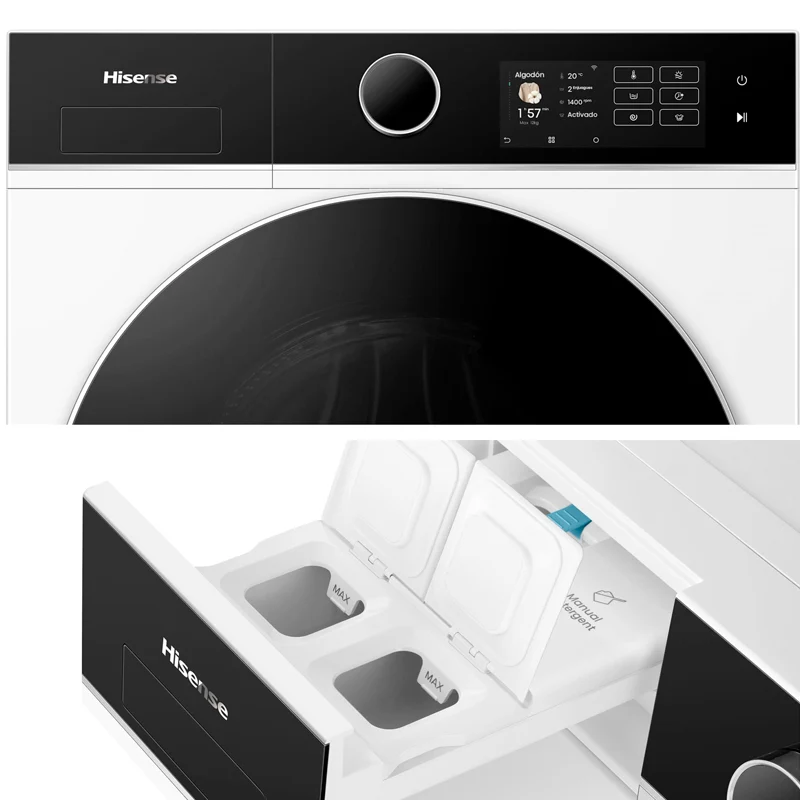 Baterí de 9V Lavasecadora Hisense WD5i1245BWR 12Kg