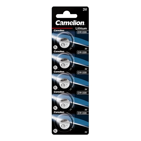Baterí de 9V Pack 5 Pilas De Boton De Litio Cr1220