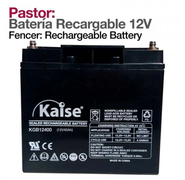 Baterías Recargables PASTOR: BATERÍ RECARGABLE 12V 47A/h