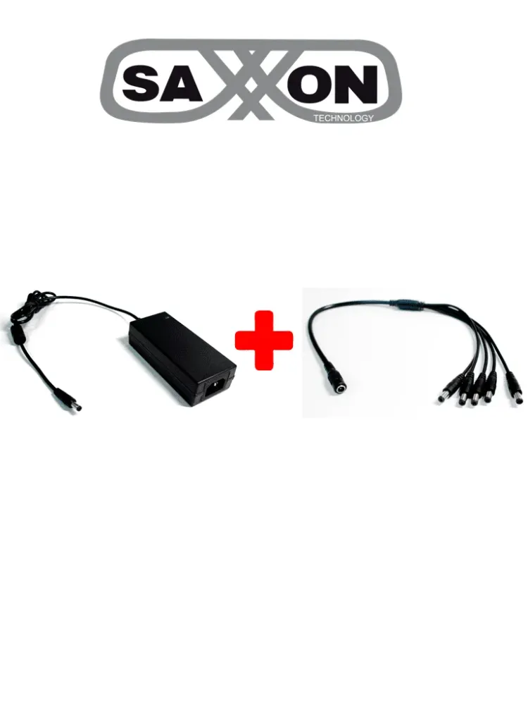 Baterías Recargables SAXXON PSU1205DPAQ2 - Paquete de fuente de poder y divisor de energia / 12 V DC / 5 MP