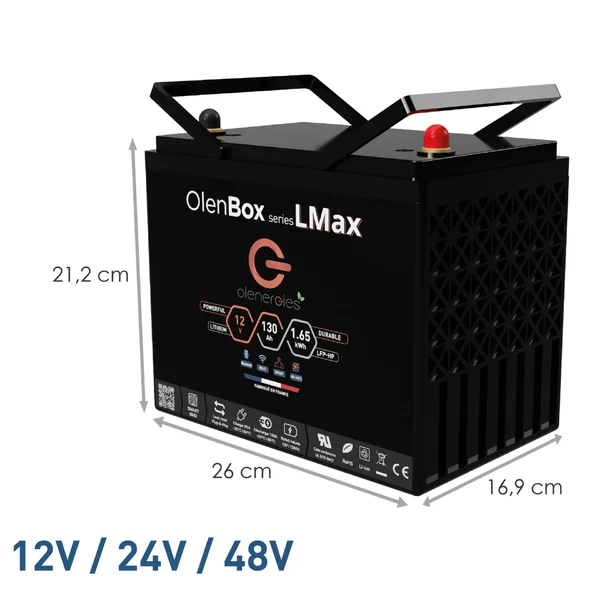 Batterie Lithium LFP 12V 2100Wh LMax PRO OLENERGIES