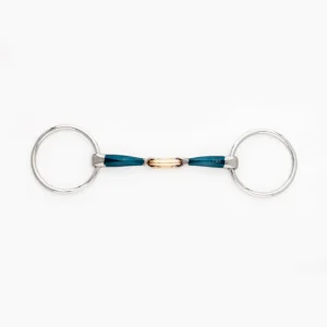 bocado bradoon ergonómico, doble articulación, 12 mm Blue/Brown 125 mm de Baja Autodescarga