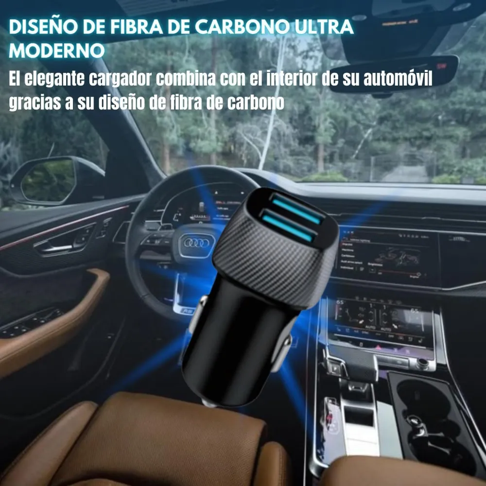 Cargador de Automóvil AEK CYBER 12W con Certificación RoHS
