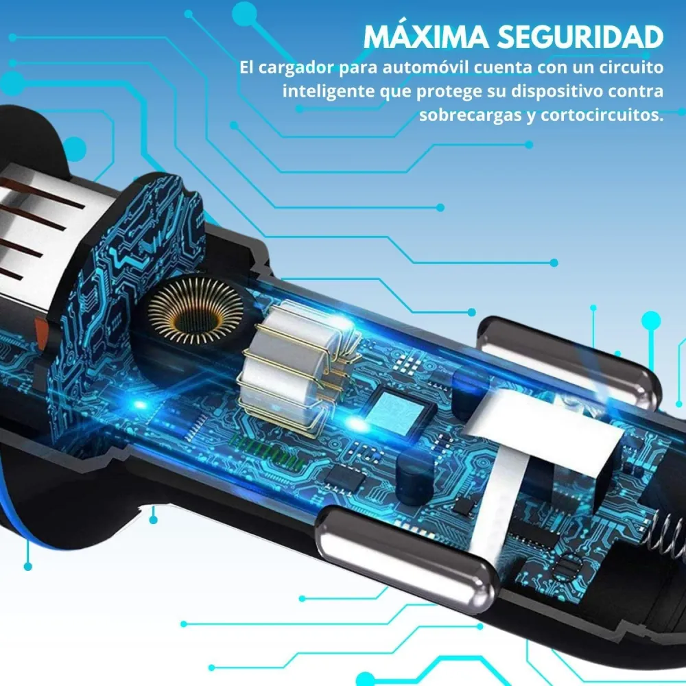 Cargador de Automóvil AEK CYBER 12W con Certificación RoHS