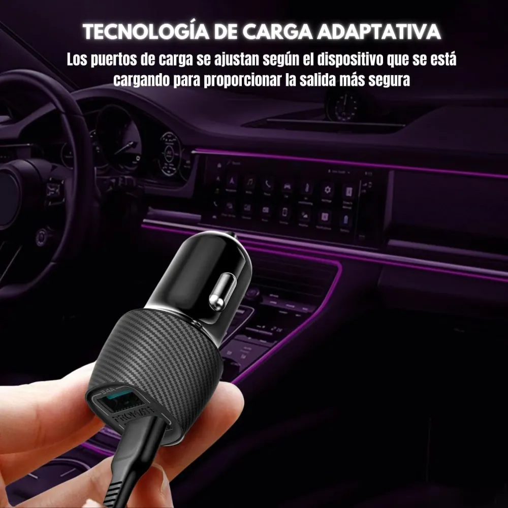 Cargador de Automóvil AEK CYBER 12W con Certificación RoHS