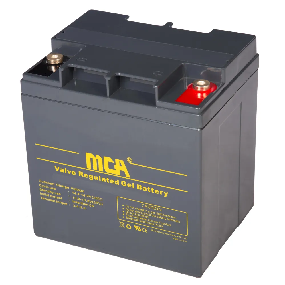 Cargador Inteligente Baterí Gel Profundo MCA 12V 55AH para Energí y Emergencias