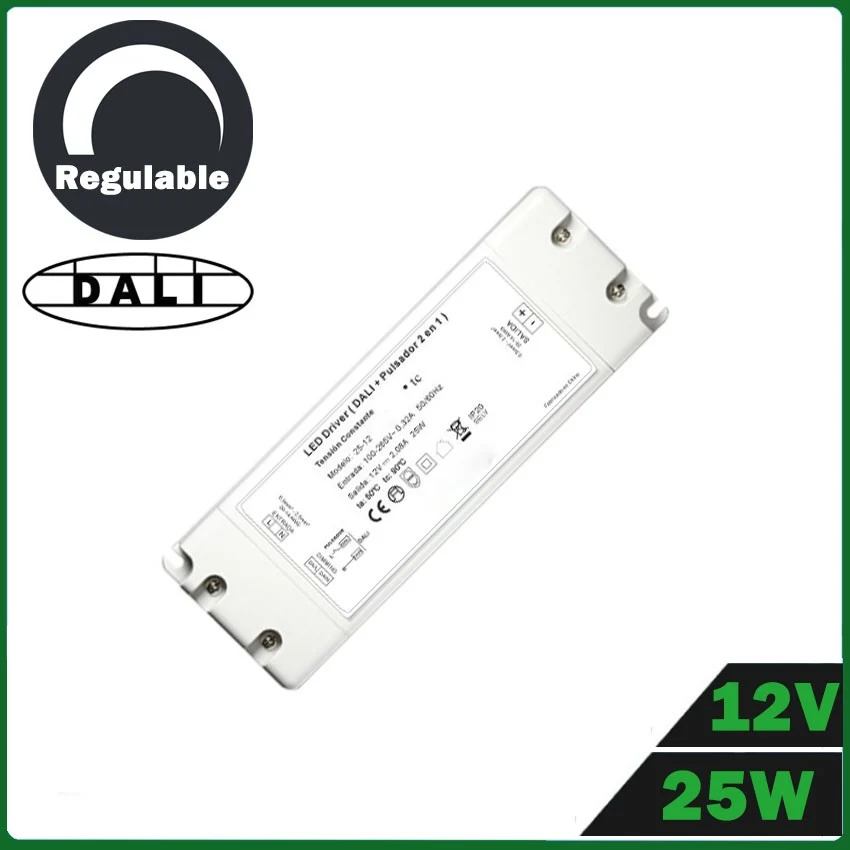 Certificadas CE Fuente de Alimentación LED 25W 12V Regulable DALI