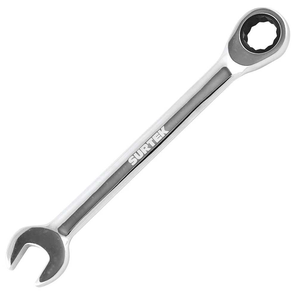 Certificadas CE Llave combinada pulido espejo de matraca métrica, 12 puntas, 12mm Surtek