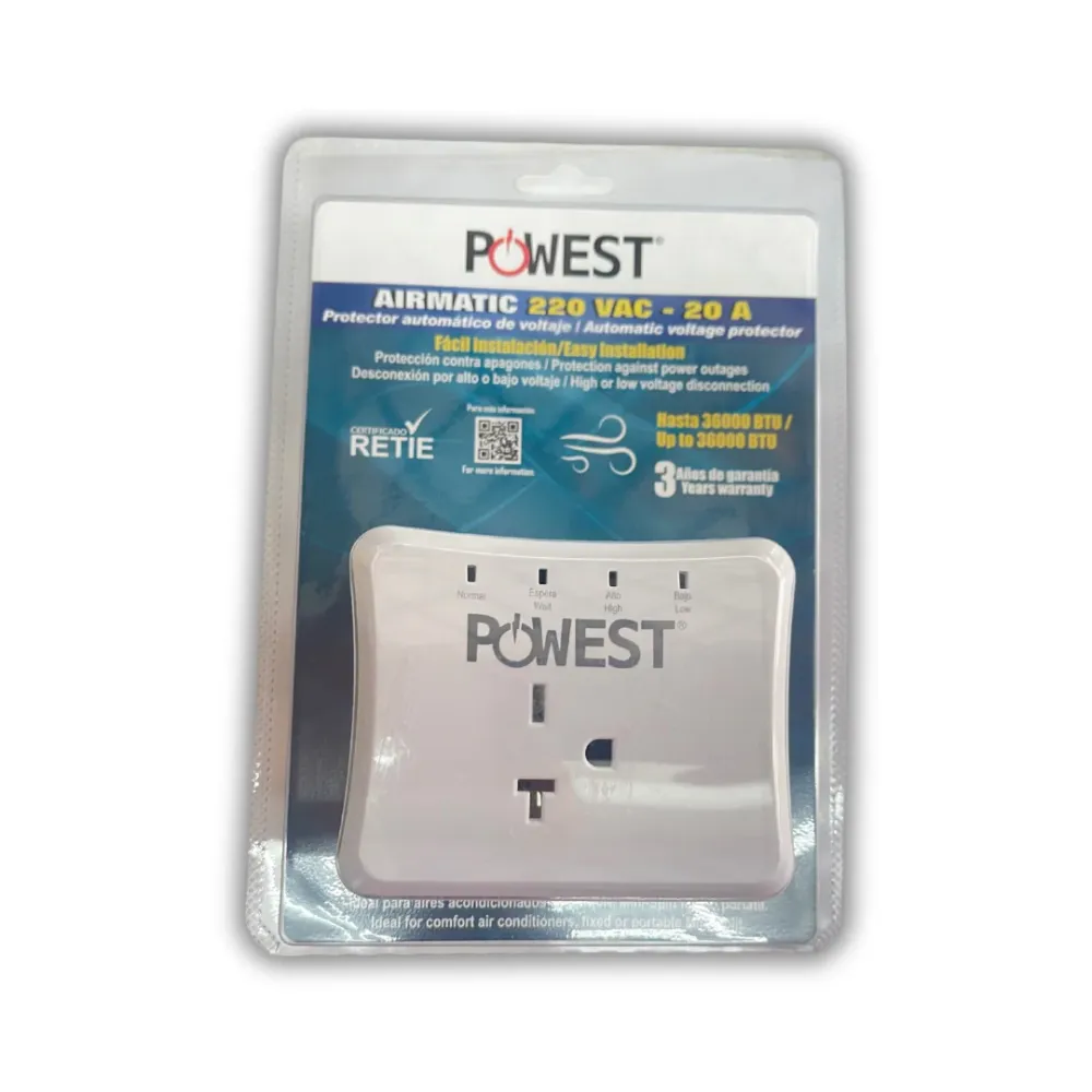 Certificadas CE PROTECTOR DE VOLTAJE 120V 15 AMP AIRMATIC