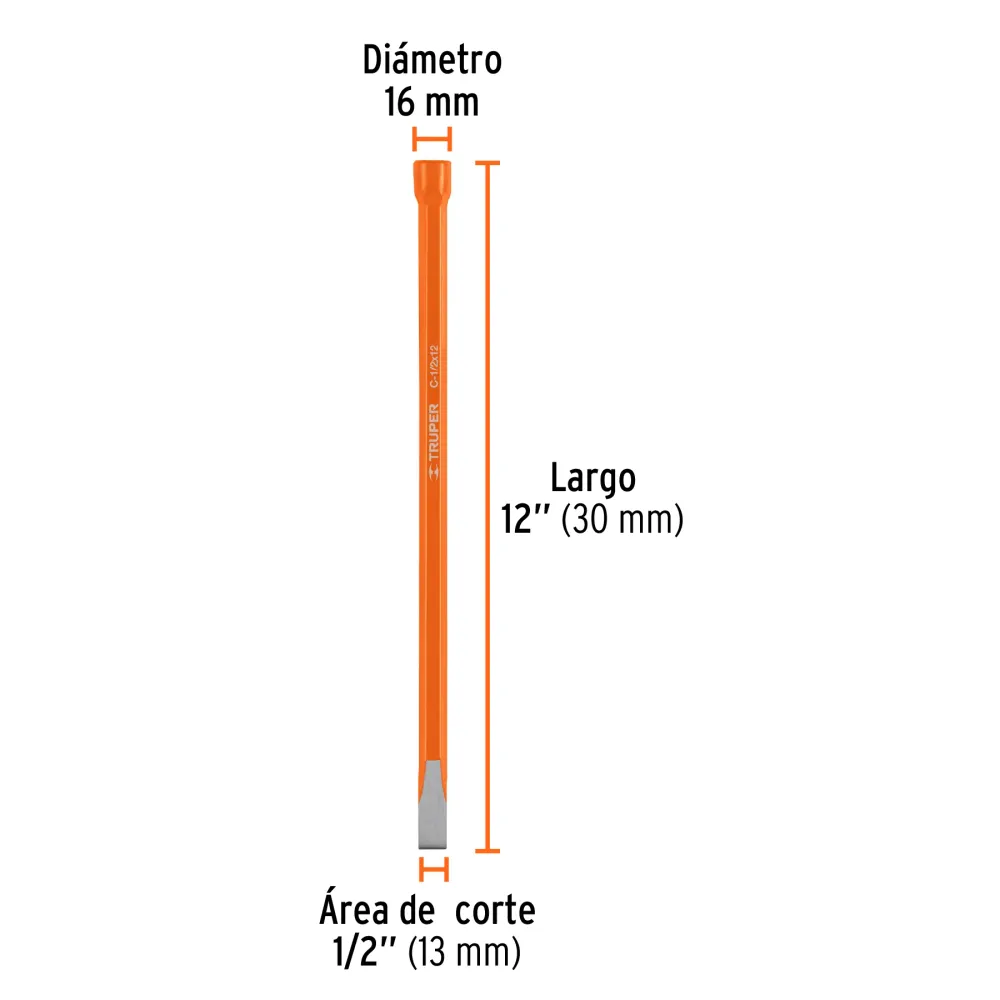 CINCEL DE CORTE FRMO DE 1/2 X 12', TRUPER
