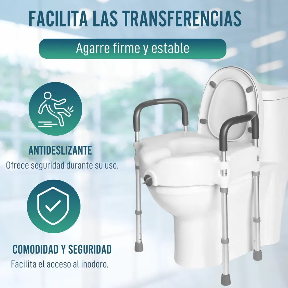 Elevador WC 12cm con patas | Apto para todos