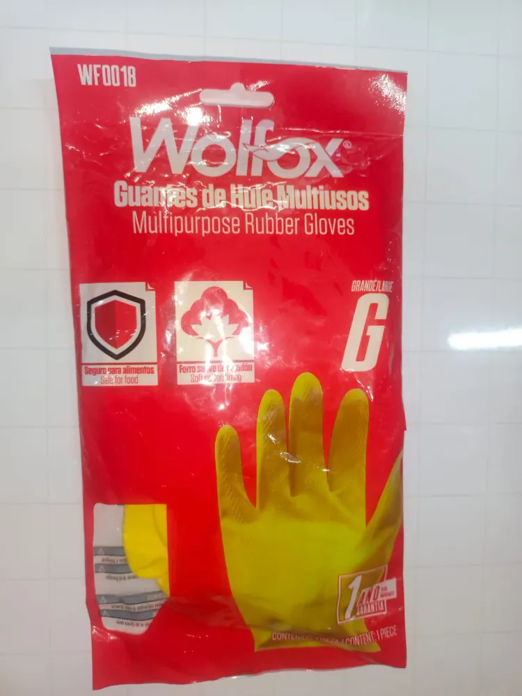 GUANTES DOMESTICOS CLASICO G "WOLFOX" con Garantí