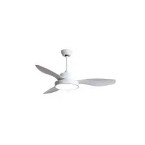lampara ventilador acero color blanco serie 120cm