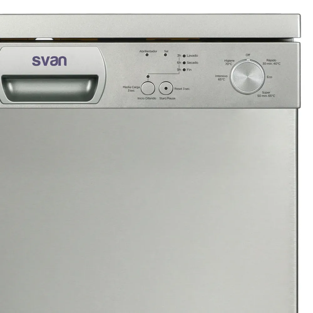 Lavavajillas Svan SJ12600E/X 12 cubiertos 2 bandejas 59,8 cm