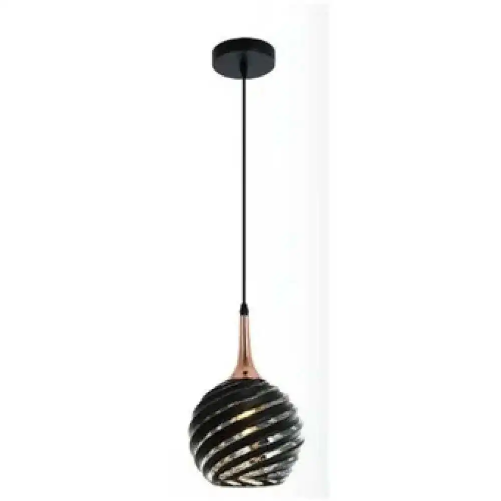 Lum colgante led e27 12w 3 cambios de luz negro Resistentes Derrames