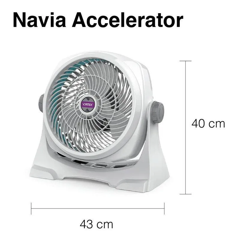 Navia Ventilador 2 en 1: de Pared y de Piso 12", Potente, Modelo Vortex AFV-1212 | Recargables 1000 Veces |