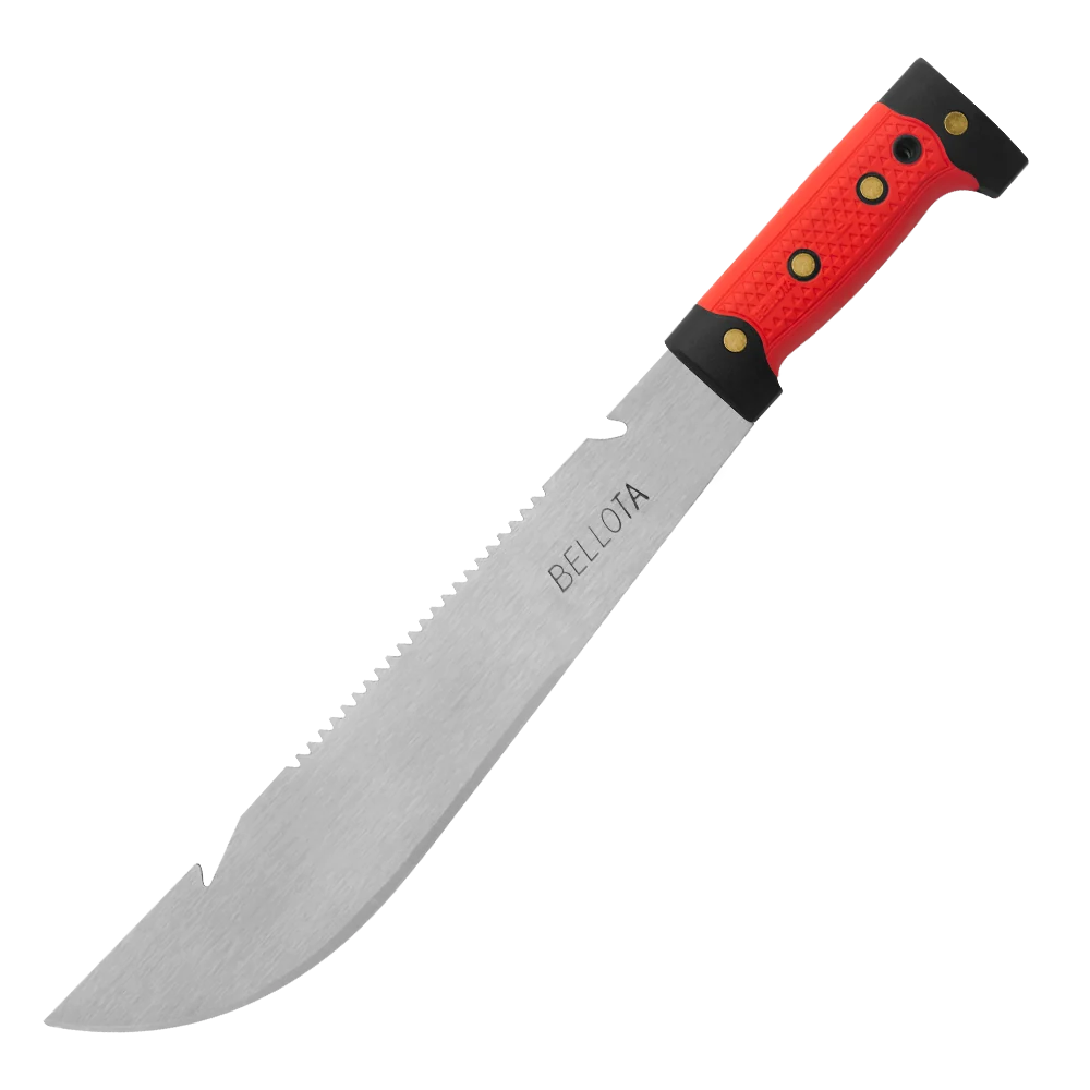 Pilas Alcalinas MACHETE PULIDO TIPO JUNGLA 12 " MULTIUSO CON SERRUCHO GANCHOS Y REMACHE