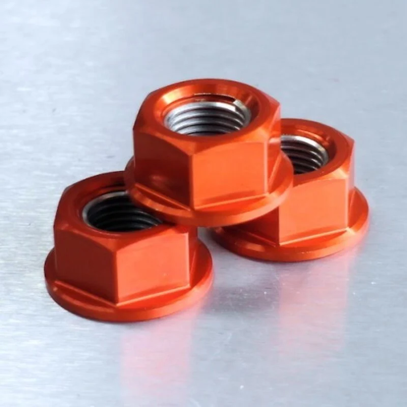 Pilas Alcalinas Tuerca de Aluminio Pro-Bolt 12mm naranja LSPN12O