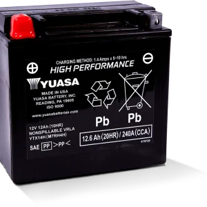 Pilas Alcalinas Yuasa YTX14AH Maintenance Free AGM 12-Volt Battery