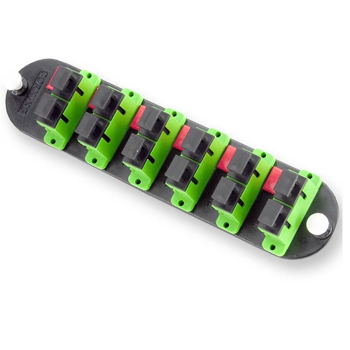 Pilas de Baterí Closet Connector Housing (CCH) Panel SC Adapters Duplex APC 12 F Single-mode (OS2) Menta CORNING-C CCH-CP1...