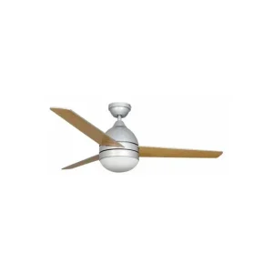 Pilas de Baterí ventilador de techo metálico color plata serie alisio 122cm