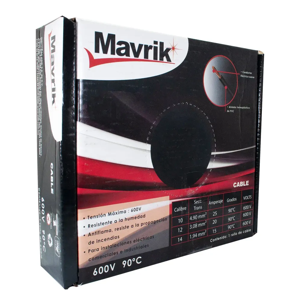 Pilas de Litio Cable mavrik thw cal.12 Negro