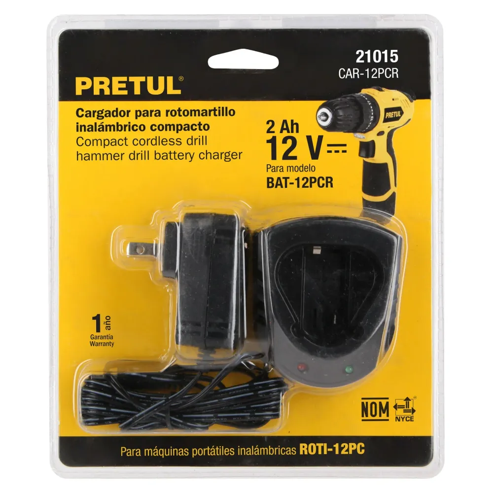 Pilas de Litio Cargador baterías,ion litio,12V,rotomartillo compacto,Pretul