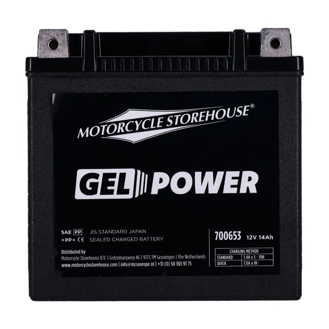 Pilas de Reloj Baterí De Gel Sellada Serie Nano 12V, 14Ah, 260Cca Para Harley Davidson