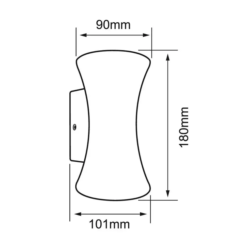 Pilas de Reloj Lámpara de exterior led fang tecnolite para sobreponer 12w luz mullido cálida