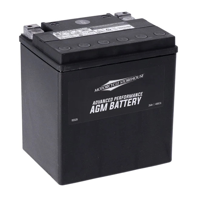 Pilas de Reloj MCS, Serie Advance - Baterí Sellada AGM. 12 V,26 Ah,400 CCA Para Harley Davidson