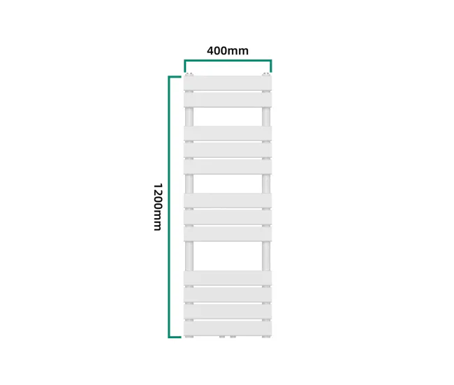 Pilas de Reloj Radiador toallero mural Voss 528 W 12 lamas acero 120x40 cm - Blanco