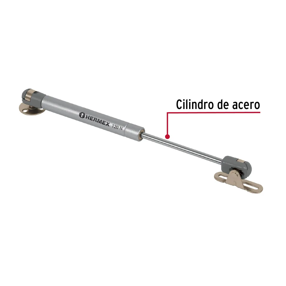 Pistón gas, 120 N para Dispositivos de Alto Consumo