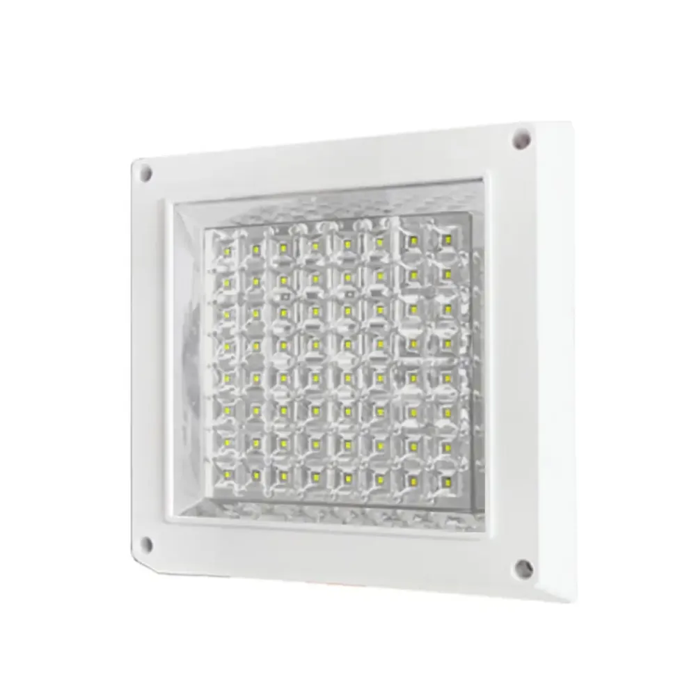 Plafón adir led 12w cuadrado transparente para Mandos Distancia