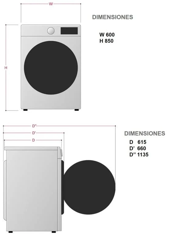Recargables Premium Lavadora LG F4WV5012S0W 12Kg