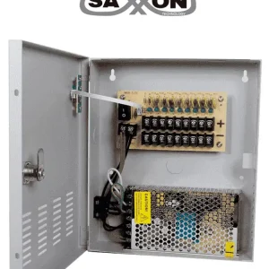 SAXXON PSU1210D9 - Fuente de Poder de 12 vcd/ 10 Amperes/ Para 9 Camaras/ 1.1 Amper por Canal/ Protección contra Sobrecarg...