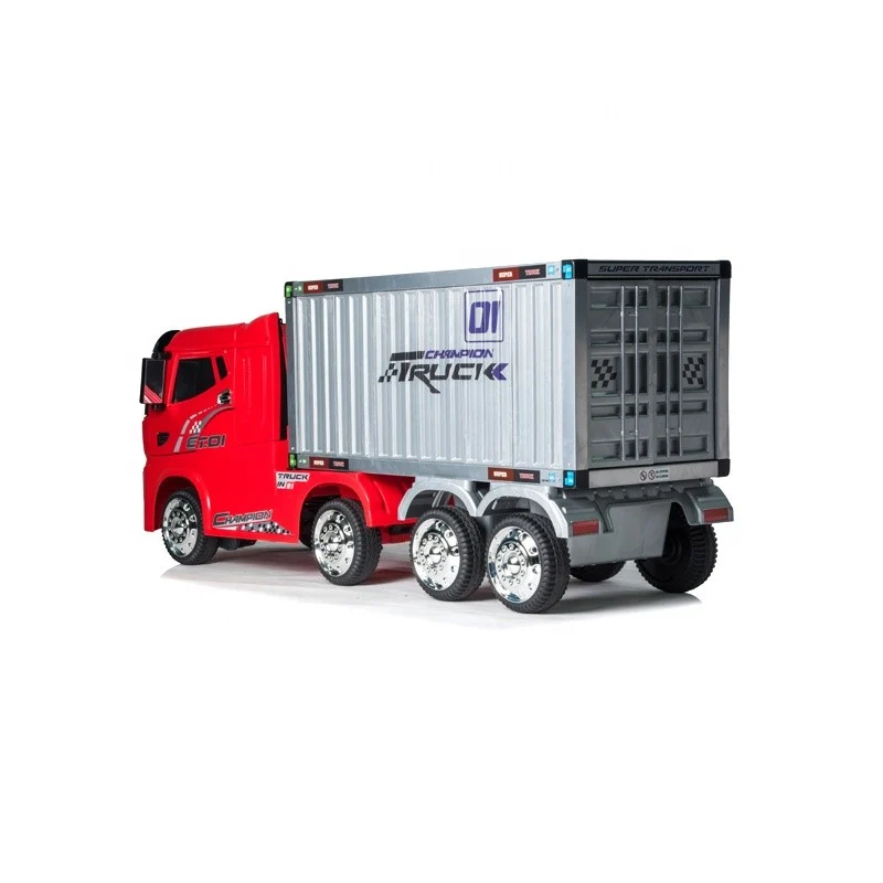 Trailer Eléctrico Montable Baterí 12V Rojo para Juguetes