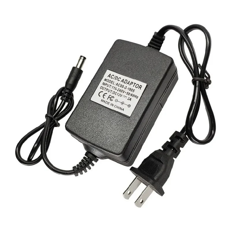 Transformador DC 12V 2A - Fuente de Poder para Sistemas de Videovigilancia y Cámaras de Seguridad Listas para Usar