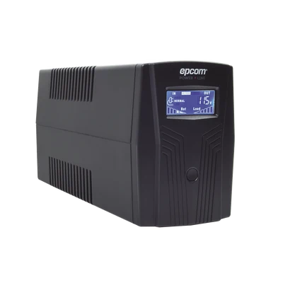 UPS Epcom 600VA/360W / LCD / Entrada y Salida 120 VC. con Tecnologí de Larga Duración