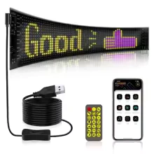 Usb5v Letrero Led Programable Flexibe Letrero Lumino 12x59cm GRADO B con Estuche de Almacenamiento