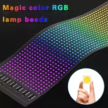 Usb5v Letrero Led Programable Flexibe Letrero Lumino 12x59cm GRADO B con Estuche de Almacenamiento