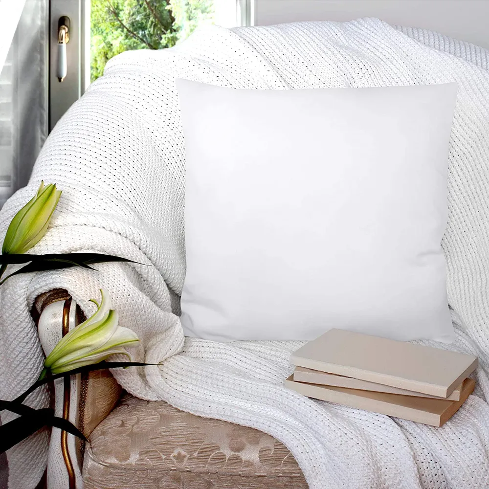 Utopia Bedding- Cojín Decorativo (12 X 12 Pulgadas/Blanco) para Mandos Distancia